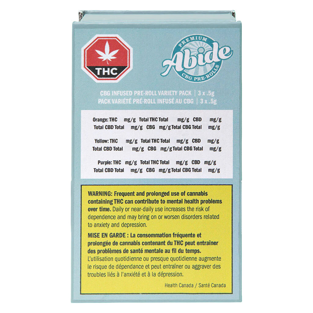 CBG Infused Pre-Rolls Variety Pack PR3X0.5g